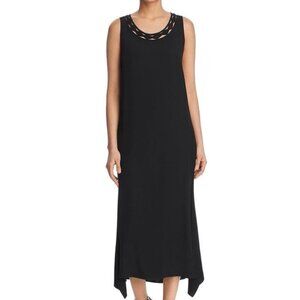 Kobi Halperin Womens Keira Black Braided Asymmetric Maxi Dress M